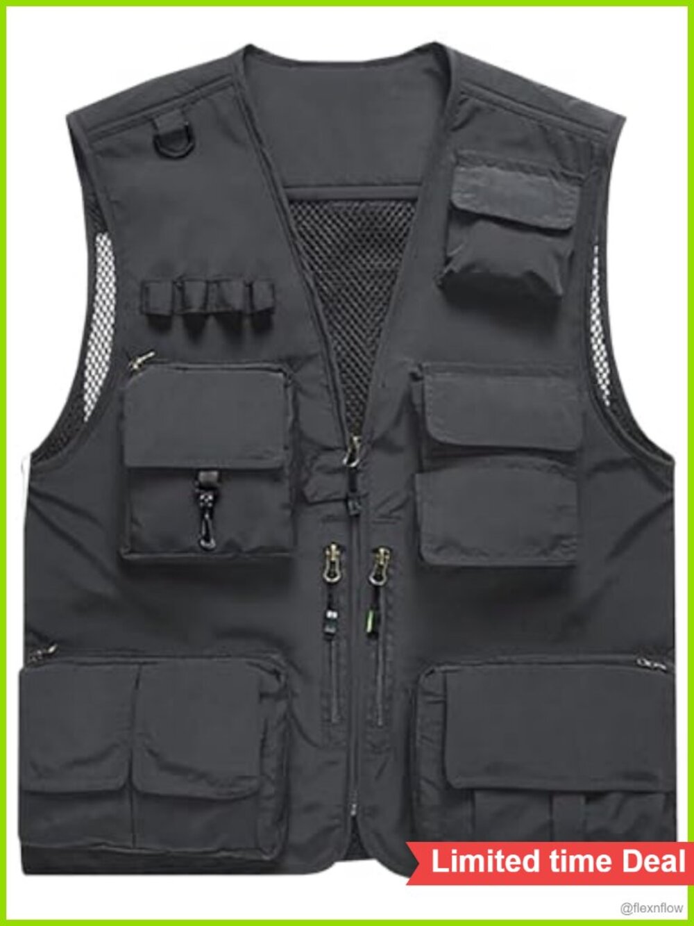 Men's Sleeveless Multi-Pocket Outdoor Cargo Vest